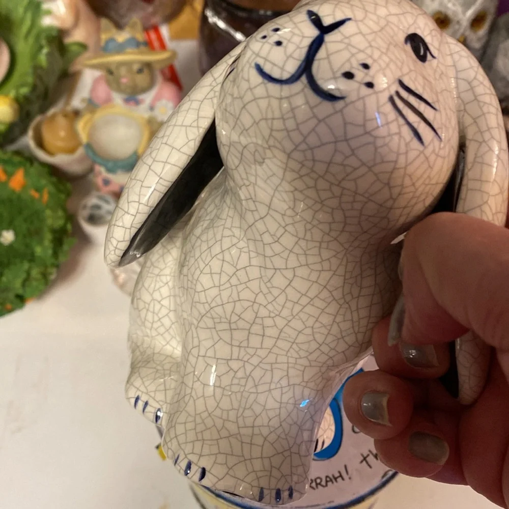 Vintage Pottery Barn Bunny,I believe has marks on side
